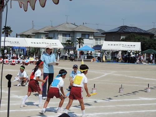 白方小学校運動会 まりりん 多度津express 旅はここから